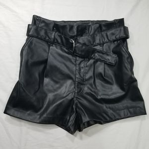 H&M Women Faux Leather Shorts